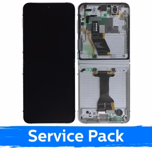 LCD дисплей совместимый с Samsung F731 Z Flip5 с рамкой / кремовый / (Service Pack)
