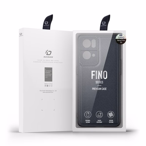 Dux Ducis Fino dėklas padengtas nailono medžiaga Oppo Reno7 Pro 5G juodas