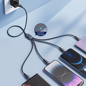 Joyroom Multi-Use Series S-A18 4in1 USB-A - USB-C / Lightning / Lightning / micro USB kabelis 1.2m – juodas