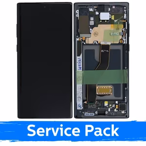 LCD ekranas suderinamas su Samsung N975 Note 10 Plus su rėmeliu / Aura Black / (Service Pack)