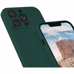 Dėklas "Liquid Silicone" skirtas Xiaomi Redmi Note 11 / Redmi Note 11S tamsiai žalias