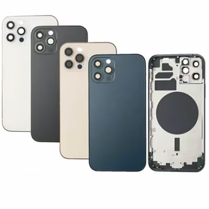 Back Cover Compatible With iPhone 12 Pro Max with Full Housing / Silver / OEM