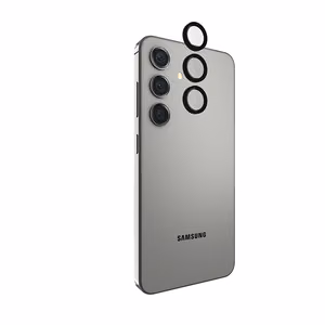 Case-Mate Aluminum Ring Lens Protector apsauginis kameros lęšių stiklas, skirtas Samsung Galaxy S24, juodas