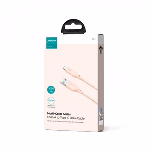 Joyroom Multi-Color Series S-A34 USB-A / USB-C 100W kabelis 1m - rožinis