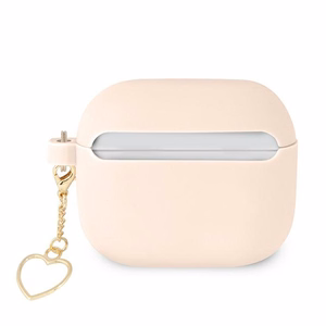 Guess GUA3LSCHSP AirPods 3 cover pink/pink Silicone Charm Heart Collection