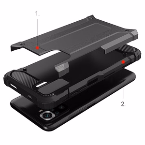 Hybrid Armor бронированный гибридный чехол Xiaomi Redmi Note 11 Pro+ 5G (China) / 11 Pro 5G (China) / Mi11i HyperCharge / Poco X4 NFC 5G чёрный