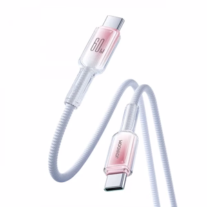 Кабель Joyroom S-A42 Crystal-Clear Series 60W USB-C - USB-C 1,2 м - белый