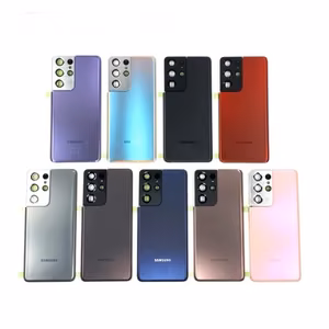 Задняя крышка для Samsung G998 S21 Ultra фантомный серый (с линзой камеры) OEM