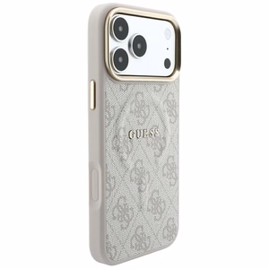 Guess Embossed 4G Classic MagSafe dėklas, skirtas iPhone 17 Pro / 18 Pro – spalva: rožinė