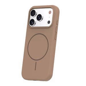 Силиконовый чехол Thin Mag для iPhone 17 Pro Max 6,9" коричневый