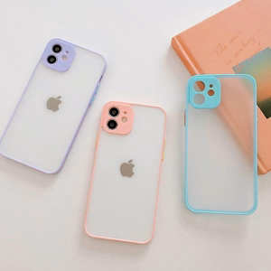 Milky dėklas silikoninis lankstus permatomas dėklas Samsung Galaxy A42 5G rožinis