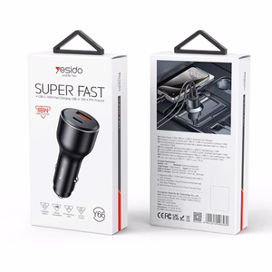Yesido Y65 Automobilinis Įkroviklis 118W QC3.0 USB-A+C Juodas