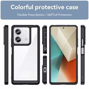 Kosmoso dėklas su geliniu rėmeliu telefonui Xiaomi Redmi Note 13 Pro - juodas
