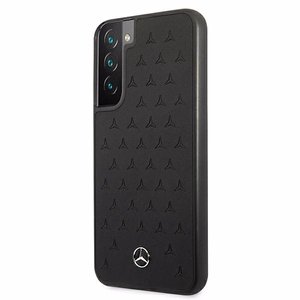 Mercedes Leather Stars Pattern Case for Samsung Galaxy S22+ - Black