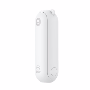 Портативный ручной USB-вентилятор Jisulife Life8 Mini с внешним аккумулятором 2000 мА·ч и фонариком — белый