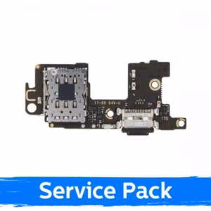 Разъём зарядки для Xiaomi Mi 11 / с лотком SIM / с шлейфом / Plata (Service Pack)
