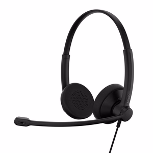 EPOS IMPACT 100 MS Stereo USB-C+A – laidinės stereofoninės biuro ausinės su mikrofonu, USB-C ir USB-A, juodos (1001421)
