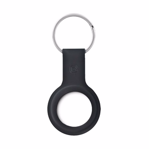 Crong Silicone case for Apple AirTag 1 / 2, with key ring, black