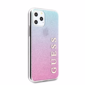 Guess GUHCN65PCUGLPBL iPhone 11 Pro Max розово-синий/розово-синий жёсткий чехол Glitter Gradient