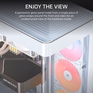 Corsair 4500X RS-R ARGB grūdintas stiklas vidutinio bokštelio korpusas, baltas