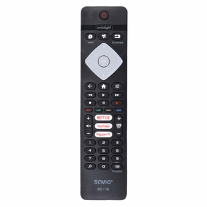 Savio universalus nuotolinio valdymo pultas Philips televizoriui, SMART TV, RC-16