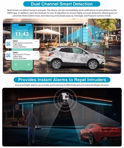 Mini IP valdoma kamera 5MP+5MP 1/3colio CMOS sensorius, IR+LED iki 50m, WIFI, IP66