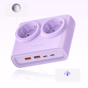 Orico PDC25 25W 6in1 удлинитель 2x AC + 2x USB-A + 2x USB-C - фиолетовый
