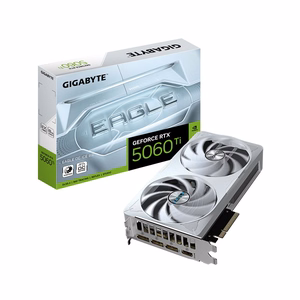 GIGABYTE GeForce RTX 5060 Ti EAGLE OC ICE 8G Vaizdo plokštė - 8GB GDDR7, 128bit, PCI-E 5.0, 2617MHz Core Clock, 3 x DisplayPort, 1 x HDMI, GV-N506TEAGLEOC ICE-8GD