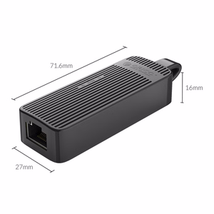 Orico UTK-U3 USB-A 3.0 to RJ45 Gigabit Ethernet 1 Gbps Network Adapter - Black