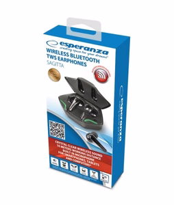 Esperanza EH231K Ausinės be mikrofono ir ausinės su mikrofonu Bevielis Įkišamos į ausį Skambučiai / muzika Mikro USB Bluetooth Juoda