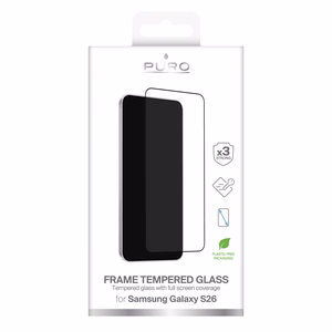 Puro Frame закалённое стекло для Samsung Galaxy S26 с чёрной рамкой