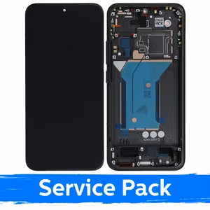 LCD ekranas skirtas Xiaomi 14 su rėmeliu / juodas / (Service Pack)