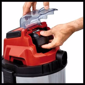 Einhell TC-VC 18/20 Li S-Solo – cordless wet-and-dry vacuum cleaner, 20 L, black/grey/red