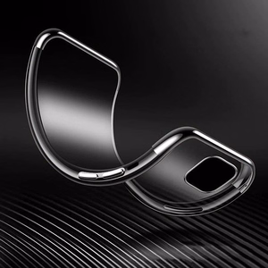 Skaidrus spalvotas dėklas Gel TPU su elektroplokštės rėmeliu Xiaomi Mi 11 juodas