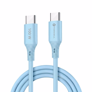 Кабель USB C to USB C Forcell F-Energy QC4.0 PD 5A 100W Silicone 1 m C347 синий