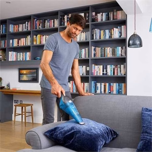 BLACK+DECKER WDC215WA-QW – ручной пылесос без мешка, для сухой и влажной уборки, 7,2 В, до 10 мин, синий