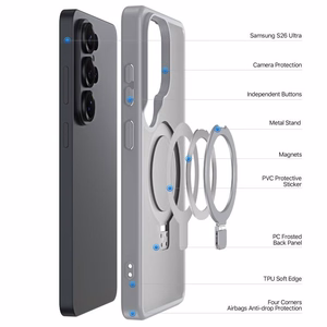 Чехол Dux Ducis Yind магнитная подставка Samsung S948 S26 Ultra серый