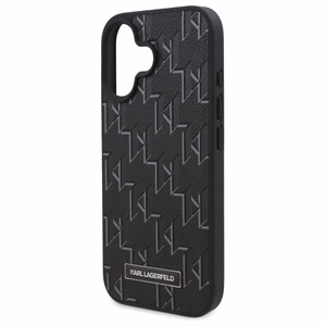 Karl Lagerfeld Hot Stamp Magnetinis iPhone 16 dėklas - juodas
