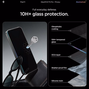 Комплект из 2 закаленных стекол с защитой конфиденциальности Spigen Glas.tR EZ Fit Pro HD для Google Pixel 10 / 11