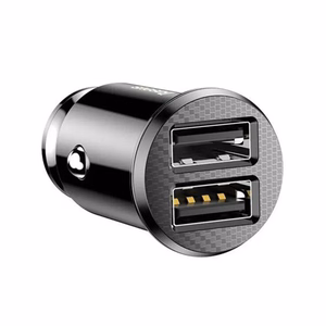 Baseus Grain automobilinis įkroviklis 2x USB 5V 3,1A, juodas