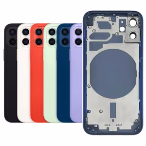 Back Cover Compatible With iPhone 12 Mini with Full Housing / White / OEM