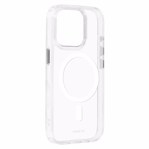 Liavec Blizgus Magnetinis Skaidrus dėklas telefonui Iphone 15 Pro Max balta
