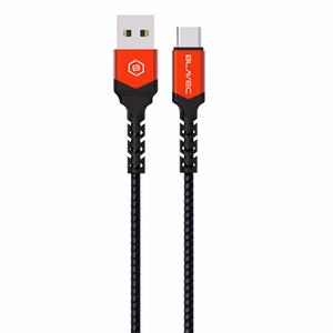 Blavec Cable Raptor braided - USB to Type C - 3A 0,5 meters Apple CarPlay/Android Auto (CRA-UC3BR05) black-red