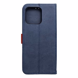 Tamsiai mėlynas ir raudonas Split Book atverčiamas dėklas, skirtas Motorola G57 POWER