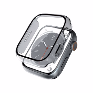 Защитный чехол Crong Hybrid Watch Case со встроенным стеклом для Apple Watch 41 мм, прозрачный