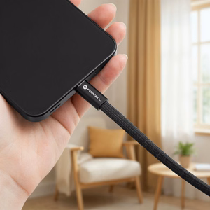 Кабель USB-C — USB-C Forcell F-Energy QC4.0 PD 5A 100W Cafule Flat 1,2 м CCFN23 чёрный