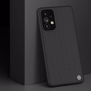 Nillkin Textured Case прочный усиленный чехол с гелевой рамкой и нейлоновой задней панелью для Samsung Galaxy A73 чёрный