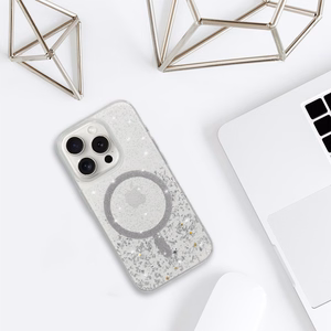 Tel Protect Moonlite magnetinis dėklas telefonui Iphone 17 Air sidabrinis permatomas