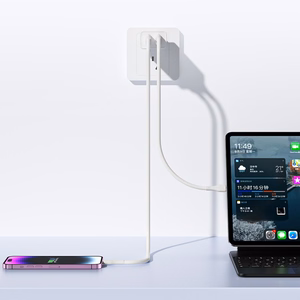 Įkroviklis Awei C15L-EU 10W 2xUSB-A + USB-A to Lightning cable 1.0m baltas