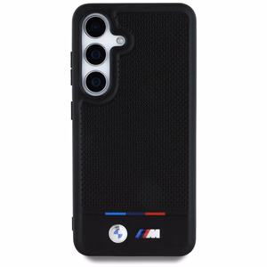 BMW odinis trispalvės juostos MagSafe dėklas Samsung Galaxy S25+ - juodas